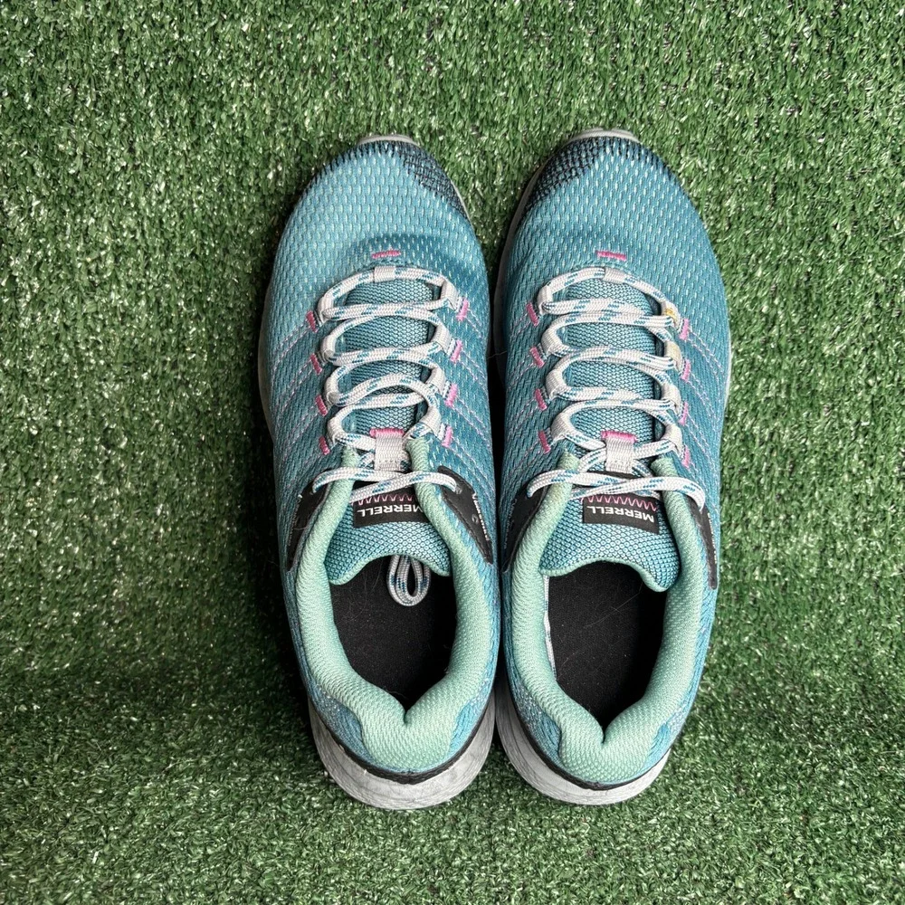 Merrell Fly Strike Trail Running Athletic Outdoors Sneaker‎ Blue Womens Size 9.5